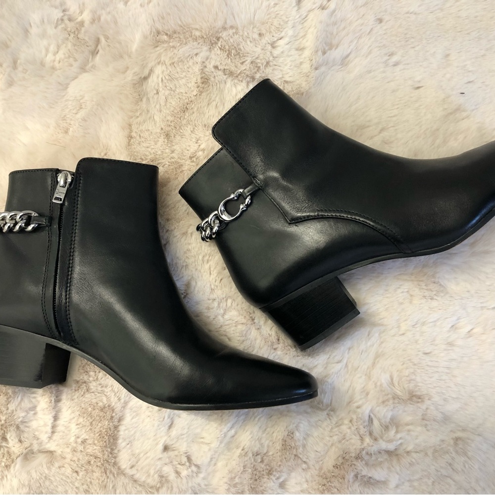 Coach Carissa, Black Leather Bootie, Size 11